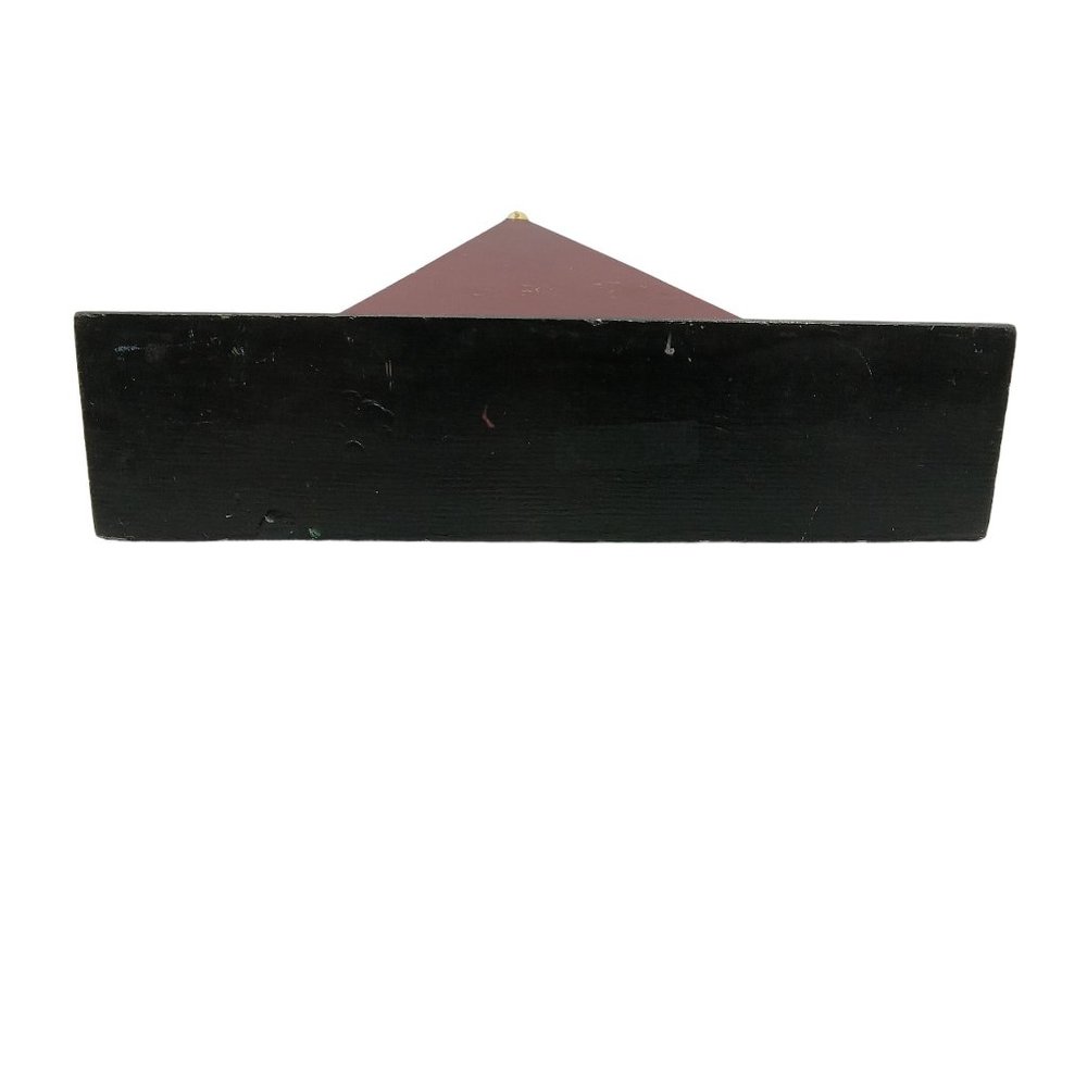 Primitive Painted Santa Triangle Christmas Decoration Mantel or Shelf Sitter - Picture 5 of 8